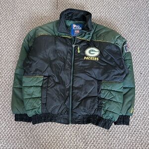 Vintage Green Bay Packers Pro Player Puffer Jacket Men’s XL NFL Made In Korea